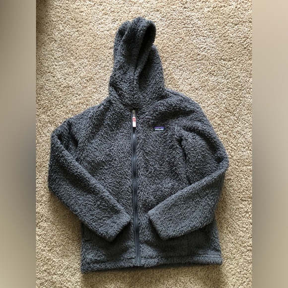 Patagonia Los Gatos Fleece Hoody full zip grey pink xl 14 - Picture 1 of 7
